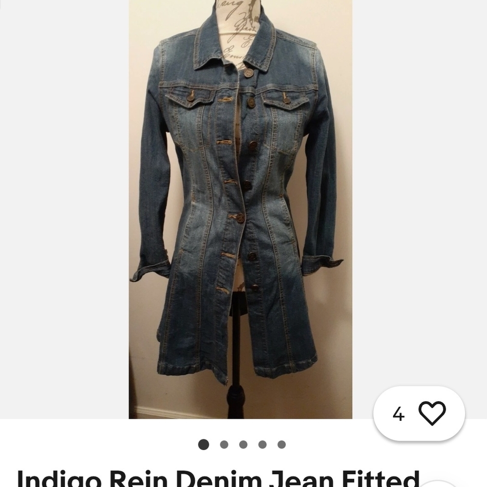 Indigo Rein Long Denim Jacket - Classic Blue